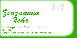 zsuzsanna nehr business card